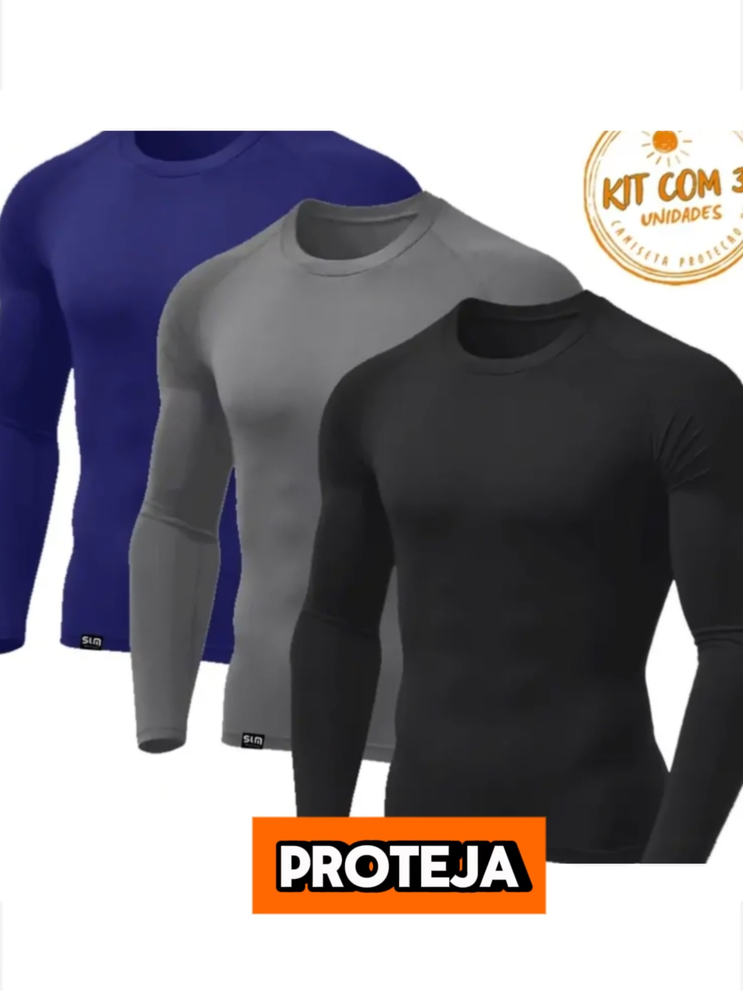 Kit 3 Camisetas Térmicas Masculinas UV 50+ – Segunda Pele para Esporte e Verão #CamisetaUV #ModaMasculina #EsporteAoArLivre #ProteçãoSolar #RoupasDePraia #RoupasDeAcademia #SegundaPele #EstiloFitness #CamisetaMasculina #CorridaDeRua #ModaEsportiva #Verão2025