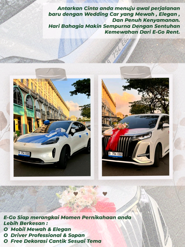 Jadikan Momen Bahagia Pernikahaan Kalian Lebih Berwarna Bersama Wedding Dari E-Go , Wedding Car Dengan Mobil Listrik Menambahkan Kesan Mewah Yang Berbeda . Tanya Dan Booking Sekarang... Sewa Mobil Listrik?? E-Go aja 081338383006 085718991672 . . . #sewamobillistrik #mobilpengantin #weddingcar #fypシ #foryou 