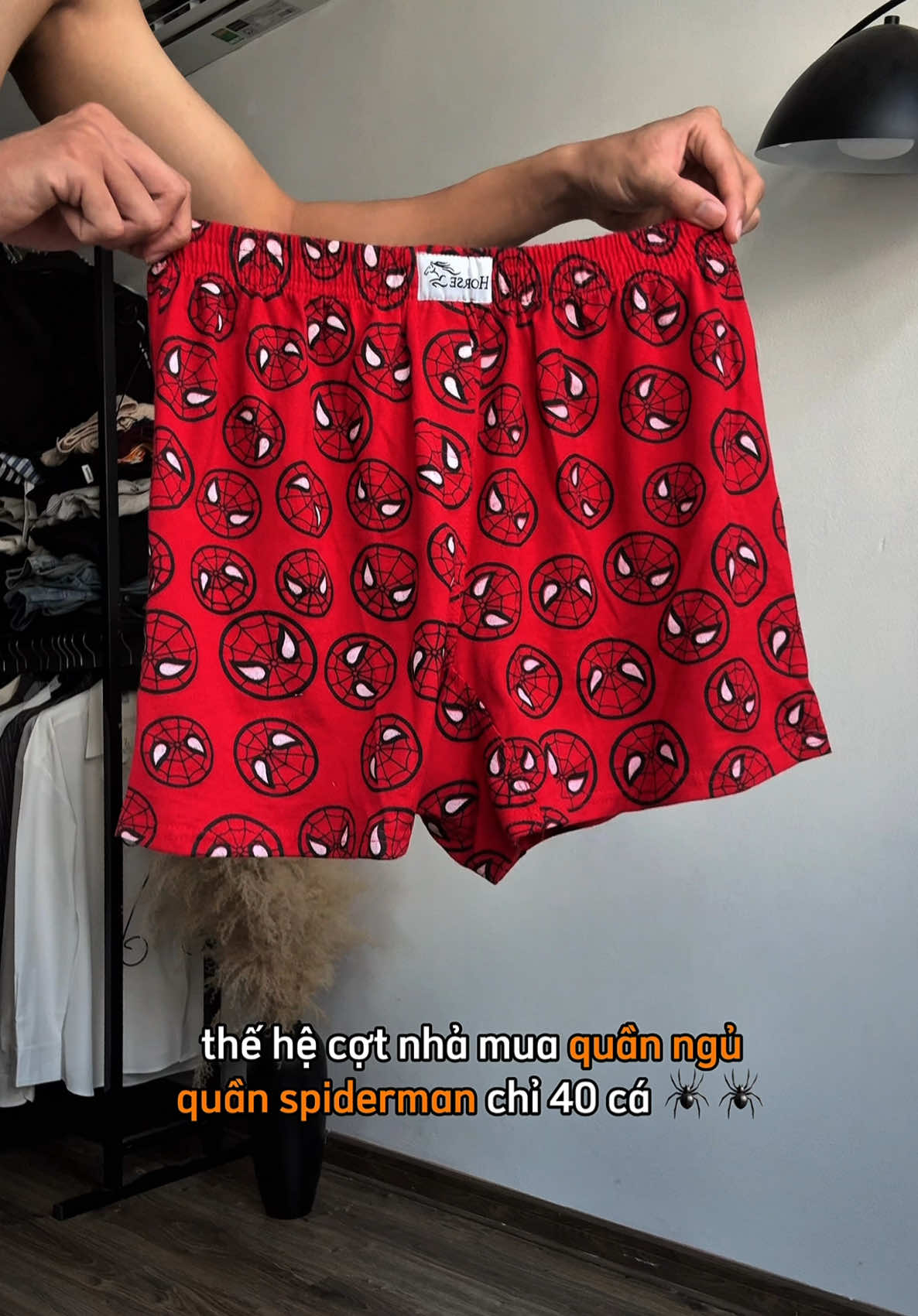 Con quần đùi Spiderman của nhà Horse cute vch 🕷️ 🤣🤣 