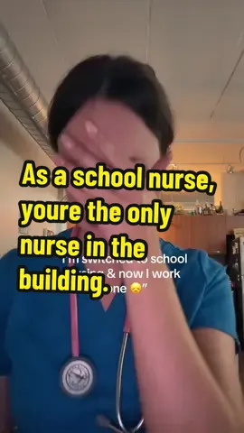 Just me, myself & I in my office. I’m the only medical professional in the building, most of the time. Sometimes more than one if needs are high.  #nurse #schoolnurse #nursesoftiktok #nursetok #stethoscope 