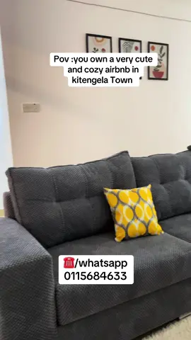 One bedroom fully furnished airbnb in kitengela . Short and Long stays  Daily Rate -3,000 kshs  Amenities : -Wifi -Netflix& chill -smart TV -Fully equipped kitchen -24/7security -free parking -Hot shower - queen bed with clean linen beddings -Living room with a sofa bed -Bedroom Balcony  Located near shopping center ,malls and popular entertainment joints . #airbnb #airbnbnairobi #airbnbkitengela #airbnbinkitengela #kitengela 