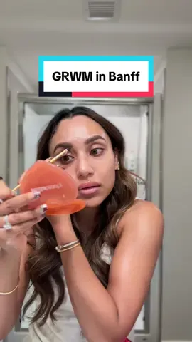 Grwm in Banff 🏔️  . . . . . #grwm #makeuptutorial #grwmmakeup #grwmreel #hudabeautyduo  