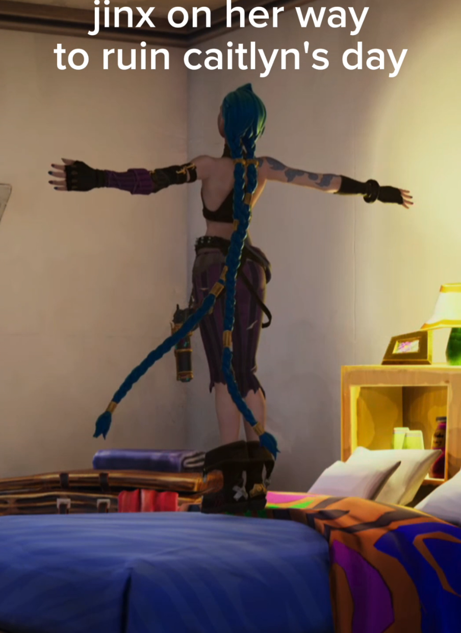 jinx is a morning person for this reason alone #arcane #jinx #arcanejinx #arcanecaitlyn #caitlyn