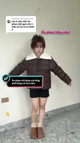 Trả lời @Minh Triệu nấm mặc áo phao gì, áo phao nữ dáng vừa phối cổ lông deal đầu mua, chị em tham khảo nè🥰
