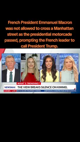 French President Emmanuel Macron was not allowed to cross a Manhattan street as the presidential motorcade passed, prompting the French leader to call President Trump. #macron #french #motorcade #trump #fyp 