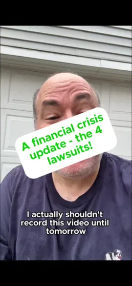 A financial crisis update - the 4 lawsuits! #financialcrisis #creditcard  #debt #lawsuits 