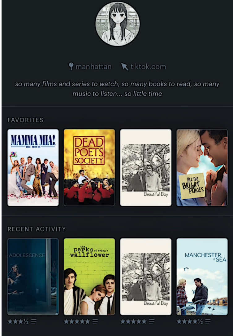 letterboxdholic😔 no judge pls #letterboxd #moots? #deadpoetssociety #beautifulboy #mammamia 