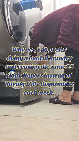 EDIT: I wash weekly, to avoid buying a monthly supply of disposables! We havent reached a level of explosive diarrhea that required 100+ diapers a week 😂😂 THANKFULLY Modern Cloth Diapers can be an easy way to save money! Wash and dry at home so you never have to buy another diaper again! #clothdiapers #clothdiaperlaundry 