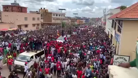 Massive supporters of the @NUP_Ug  @People_Power_Ug turned up in the capital Kampala for today's nomination of President @HEBobiwine.  The huge turned up is in contrast to dictator @KagutaMuseveni and the @NRMOnline 