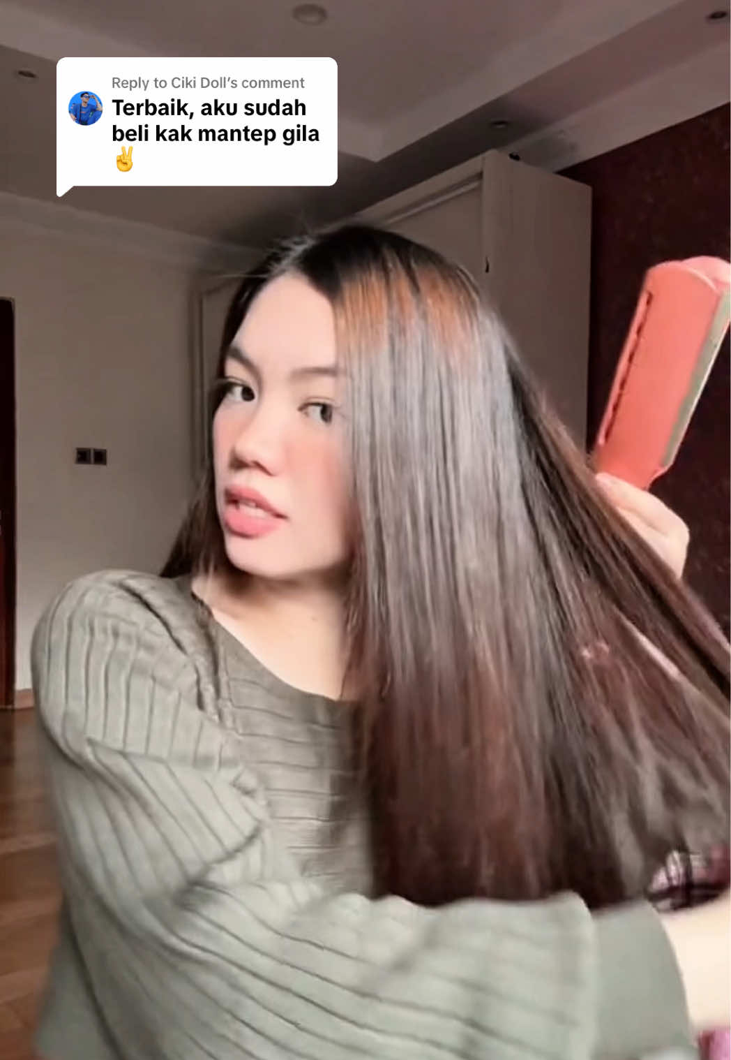 Replying to @Ciki Doll  Memang tidak menyesal beli kan 🤩 #hairiron #hairstylingtools 