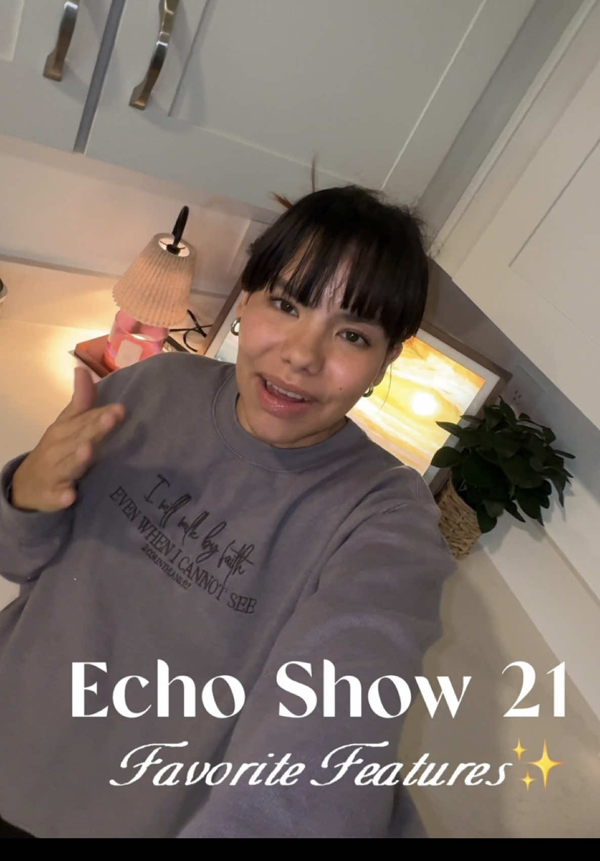 Replying to @Josalyn Chavez  Please don’t come for me because I called my Echo Show 21 a “she” the whole time🙊but honestly? She deserves it!! She runs this house better than I do half the time 😂 Anyway here are SOME of my favorite features🤍#echoshow21 #amazonalexa #echoshow #momlife #momhacks 