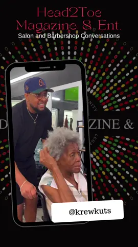 She’s 97 years young ❤️❤️❤️ beautifully done @Anthony Claxton 👏🏾👏🏾👏🏾 #head2toemagazine #barbers #makeupartist #tranformations 