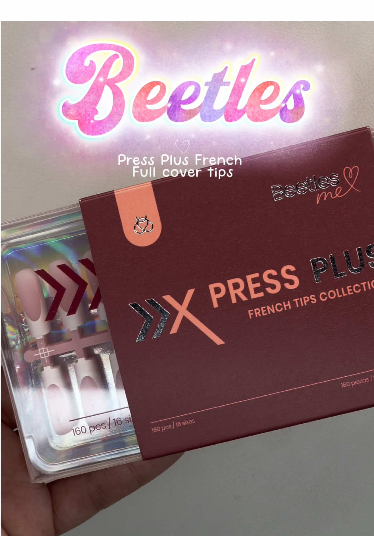 @BeetlesGelPolish #beetlesxpressplus  Im in love, already pre-shaped and French all done ! Perfect !!! Quick and easy application! 😍😍😍😍  •Get yours today you won’t regret purchasing these beautiful full cover tips! 🥰🥰🥰