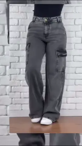 Calça wide Leg grafite cargo #modafeminina #calçacargo #trend 