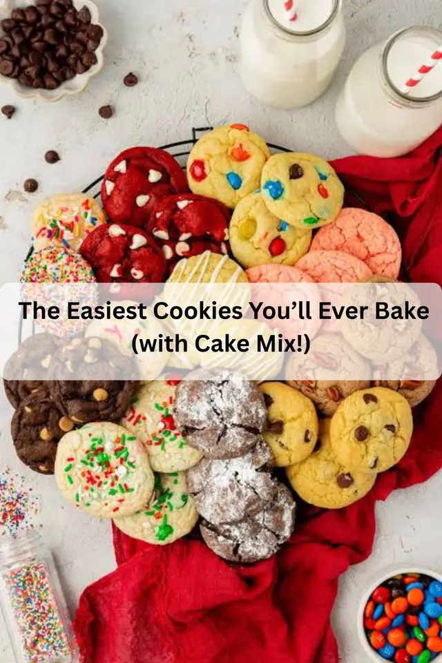 FOR ALL COOKIES: 1.      Mix dough: Combine cake mix, 2 eggs, and 1/3 cup oil in a bowl. Stir until a thick dough forms (add 1-2 tbsp flour if too sticky) Mix in add ins.  2.    Scoop: Roll dough into 1.5