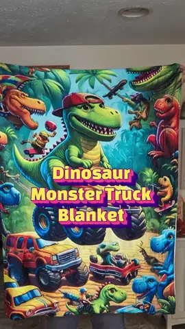 Dinosaur Monster Truck Blanket #dinosaur #dinosaurs #monstertruck #monstertrucks #blanket 