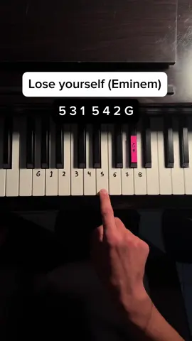 Lose yourself (Eminem) - Just follow along 💙 #piano #pianotutorial #stepbystep #eminem 