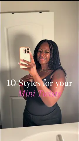 This was my first time wearing mini twists and styling them was my favorite part ☺️ 18” Afro kinky bulk hair from @qvr hair 💜  #qvrhair #kinkyhair #minitwists #hairtutorial #jameeeelia 