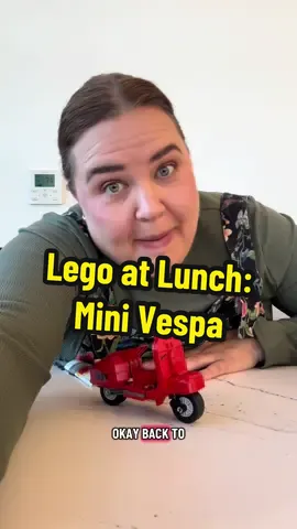 Lego at Lunch. Let’s build the mini Vespa! #lego #legobuild #legoatlunch