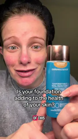 Is your foundation adding to the health of your skin? #colorscience #tintedsunscreen #mineralsunscreen #makeup #skincare 