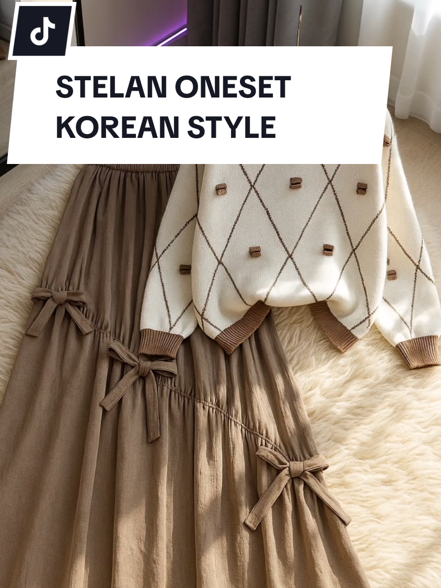 stelan oneset rok korean style !! #setelanwanita #onesetkekinian #outfitideas 