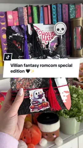 Replying to @DiannaReads📚📚 👻 Holiday Haters by Teshelle Combs @Books Are Bright Stars is a fantasy villain romcom with Halloween vibes and the special edition makes it even better. A grim reaper twist, witty banter, and spooky-season romance packaged with exclusive swag and goodies. Perfect for book collectors and holiday romance lovers. #HolidayHaters #TeshelleCombs  #SpecialEditionBooks #SpookySeasonReads #BookBox 