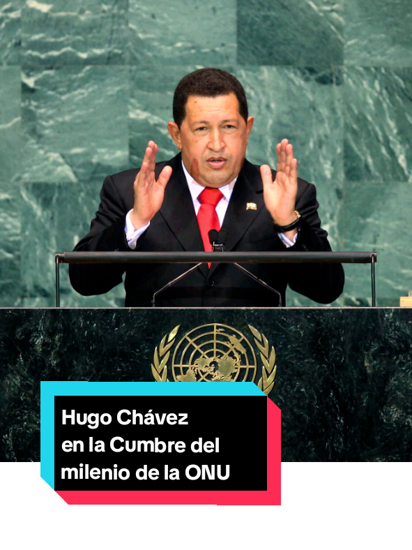Comandante Hugo Chávez desde la Organización de las  Naciones Unidas. #discurso #hugochavez #onu #milenio 