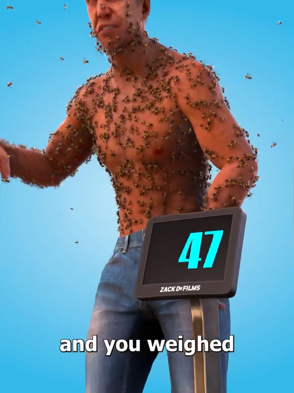 One hundred bee stings