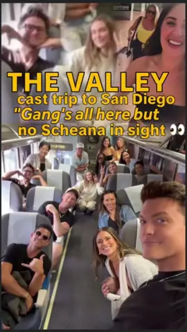 Cast trip to San Diego on a train - no Scheana or Brock. Brock lived in San Diego, so that's odd. 🤔 Maybe they are meeting them there? 🤷‍♀️ 🎥  #bravotv  #fypage #fyp #thevalley #realitytv 