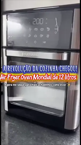 Fritadeira Elétrica Air Fryer Oven Mondial 12 Litros Forno , É só pedir o link🔗 ✅ Grande capacidade (12L) → prepara refeições para a família inteira de uma vez. ✅ Multifuncional → assa, frita, gratina, aquece e até faz sobremesas. ✅ Mais saúde → alimentos crocantes por fora e macios por dentro, sem excesso de óleo. #tiktokmefezcomprar #acheinashopee #cozinhapratica #dicadecozinha #afiliadoshopee 