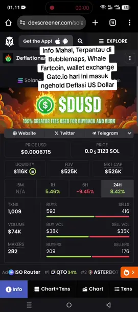#infomahal #fartcoin #gateio #dusd #trollcoin 