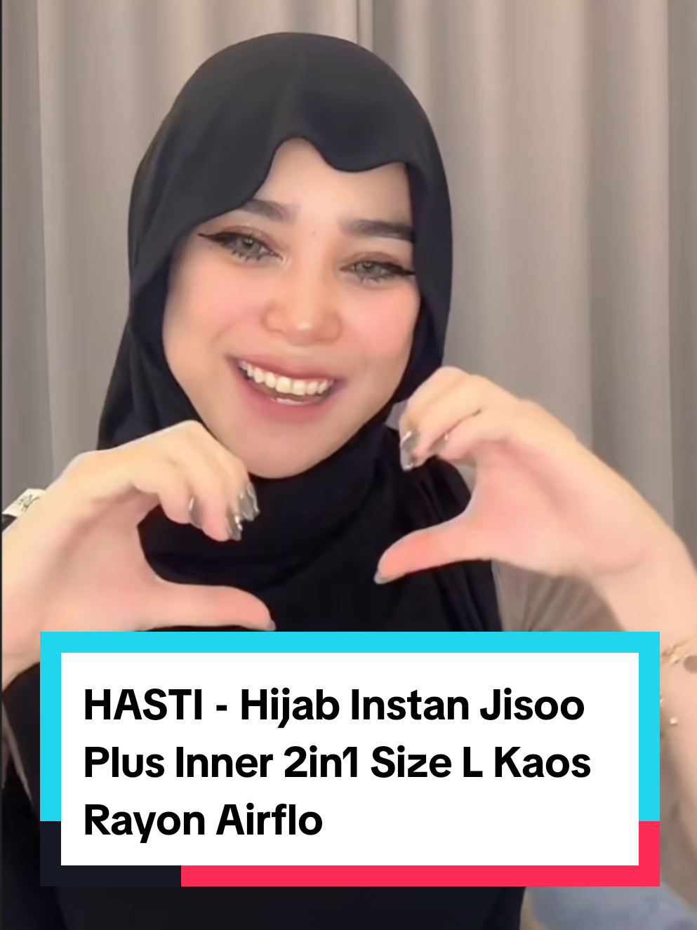 HASTI - Hijab Instan Jisoo Plus Inner 2in1 Size L Kaos Rayon Airflow#hijabinstan #hijabbergo #hijabinner #shoptokopedia #fyf 