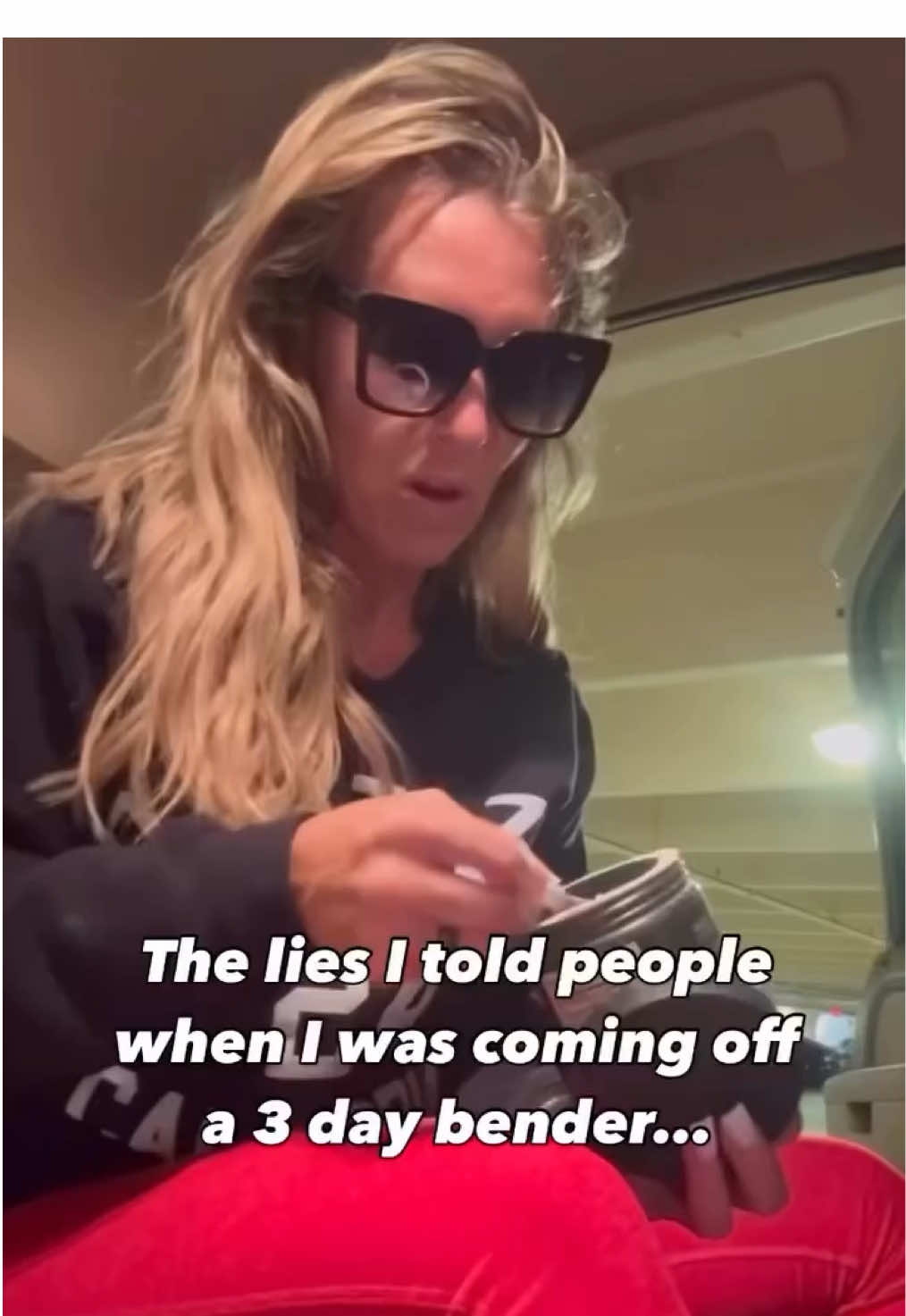 I was a pro at leading a double life. Smiling on the outside, spinning lies on the inside. Addiction will whisper that it needs you… once you stop lying FOR it, you can FIGHT against it ❤️  What are some white ❄️ lies you told yourself? 👉  #sober #addiction #sobriety #WeDoRecover #soberlife 