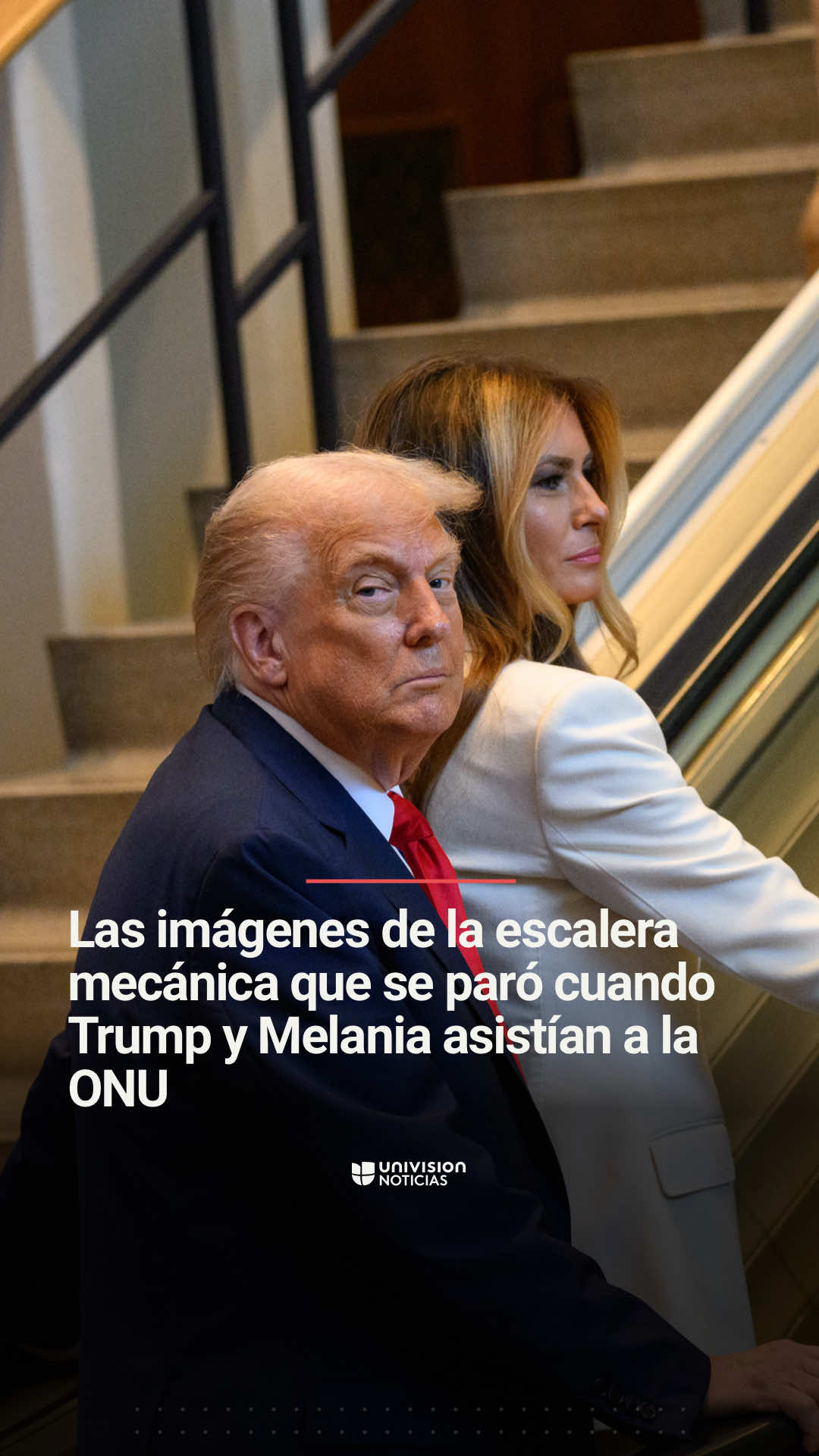 📌 Las imágenes de la escalera mecánica que se paró cuando Trump y Melania asistían a la ONU. Durante su discurso en Naciones Unidas, el presidente se quejó públicamente del incidente. #ONU #UN #Trump #Melania #DonaldTrump 