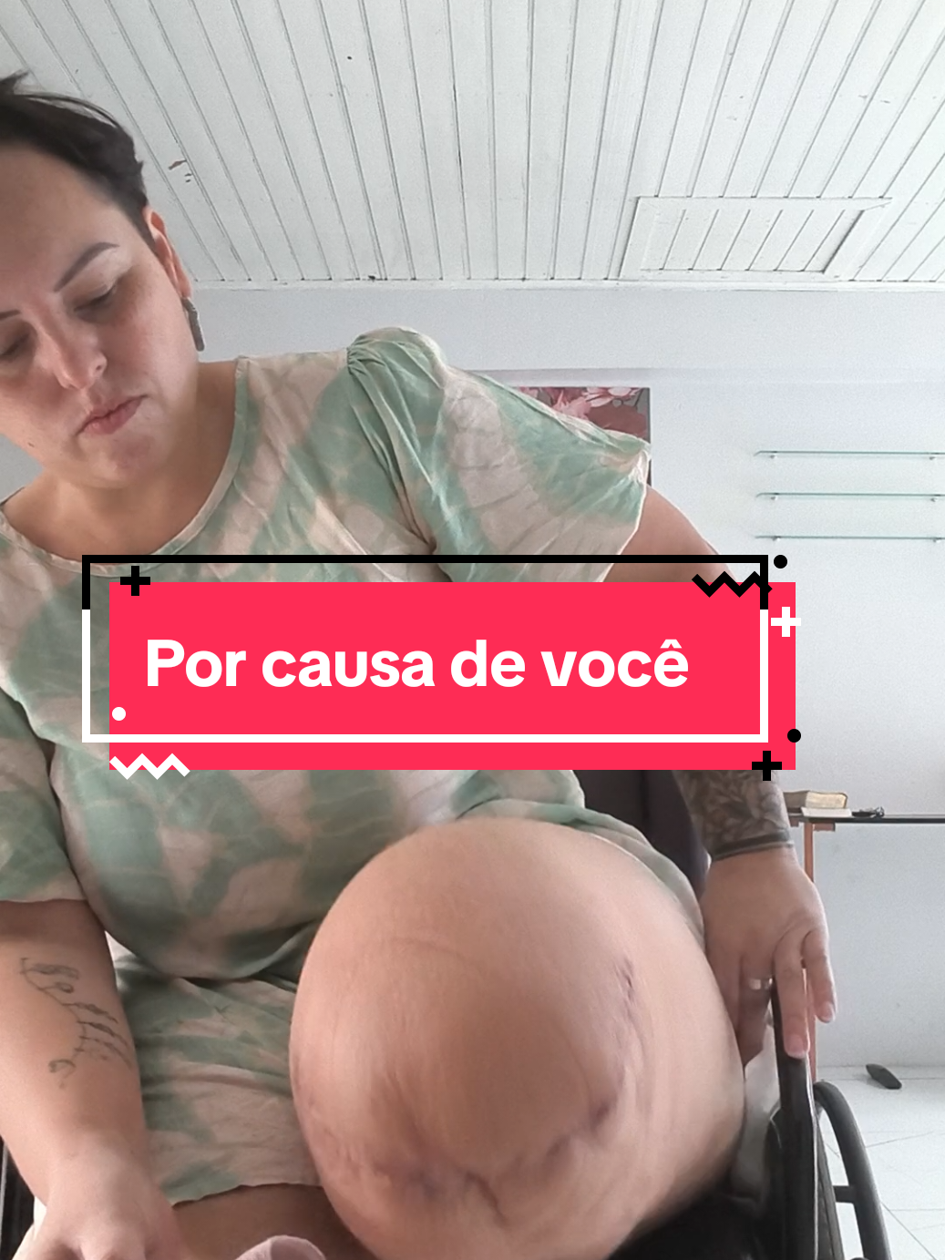 Por causa de você  sim por causa de vocês estou aqui mostrando a minha amarração de coto #trends #trend #rotina #pcd #gratidao 