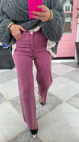 Statement polka dot denim for the win  