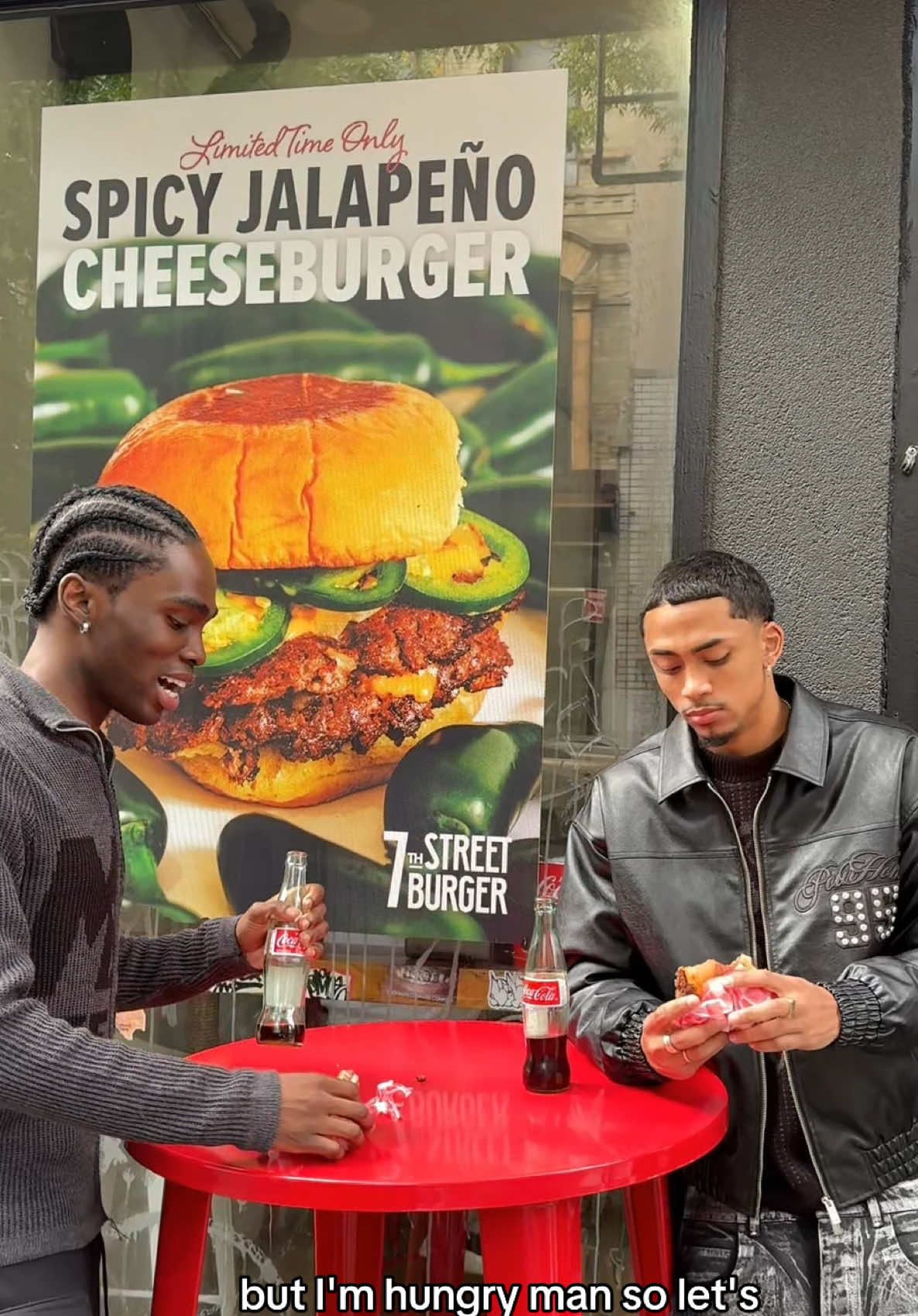 Trying out the famous NYC 7th street burger 🍔 PS (Admin loves it) #boohooman #fyp #newyorkcity 