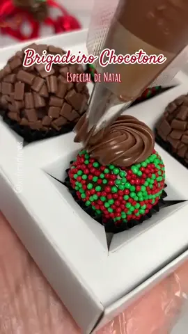 Brigadeiro de Chocotone ou Brigatone. Inspirações para lucrar muito no Natal. *Obs: as produções não são nossas, todas as inspirações retiradas do Pinterest. Por @Sobradoces 🍫❤️  #natal #creatorsearchinsight #christmas #christmastiktok #brigadeiro 