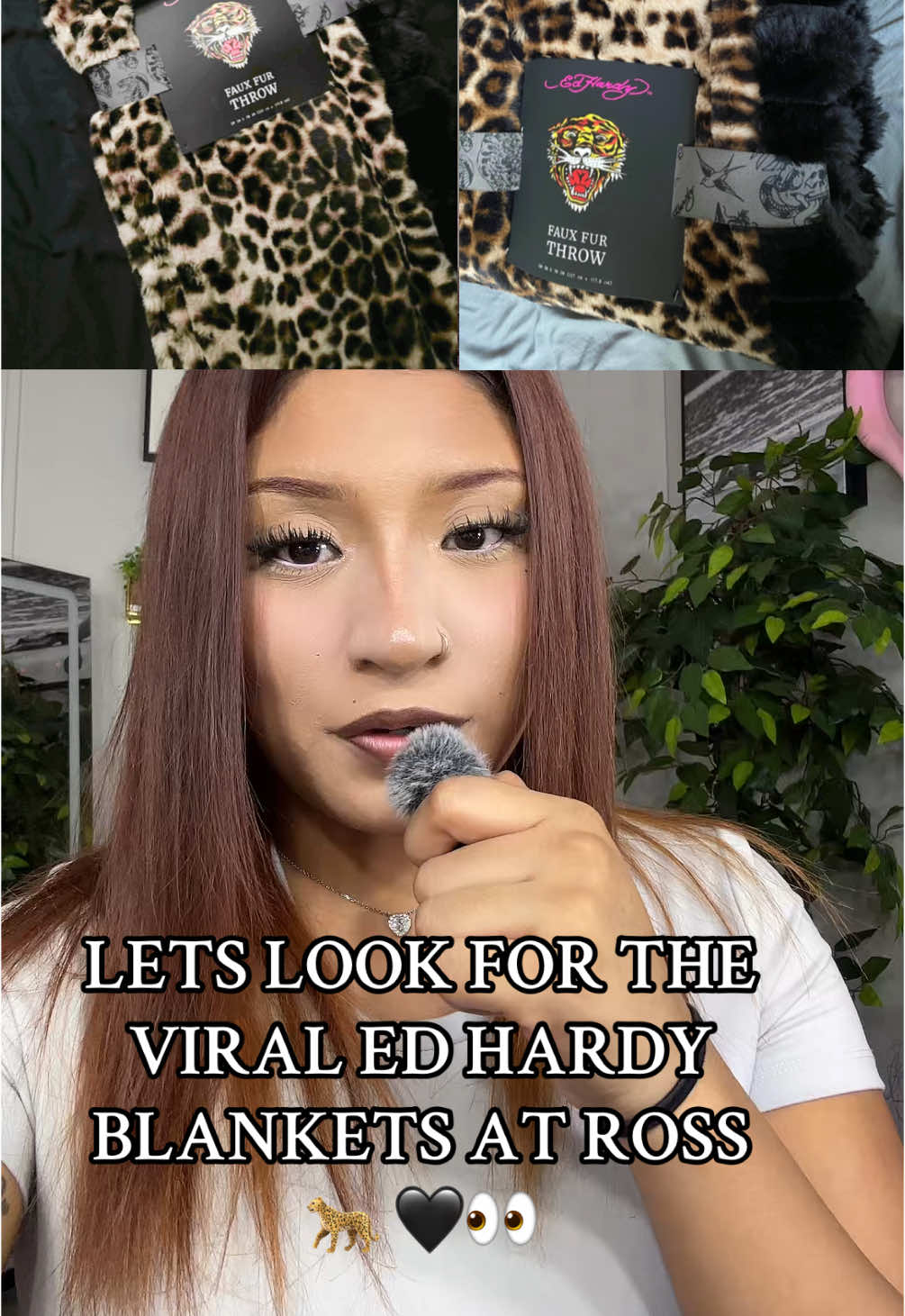 Have you guys been able to find herrr?!!🐆🖤😍 #newblankets #rossfinds #vlogs #comeshopwithme #fentysuperbrandday #LanguageLearning #cheetahprint #edhardy #nikkiiduhh #🖤🪬