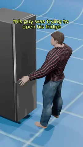 He Was Trying To Open Fridge From The Wrong Side #funny #fyp 