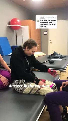 Replying to @melissagoldberg59 as soon as I got home, my dad helped build a standing frame for me to use. At first, I was barely able to tolerate 10 minutes, But I forced myself to stand in that standing frame every single day. I did PT, Pilates I stood in pools, and eventually, I was strong enough and gained enough return where I was able to stand unassisted. I want to say it took about a year to a year and a half after my spinal cord injury and even now 6 1/2 years later, I’ve gained strength in standing. I’m still a full-time Wheelchair user and my upper body strength is not as good as my lower, but I’m very proud of the hard work that I put in and where I am now.   #disabilitytiktok #spinalcordinjury #spinalcordinjuryrecovery #spinalcordinjuryawarenessmonth 