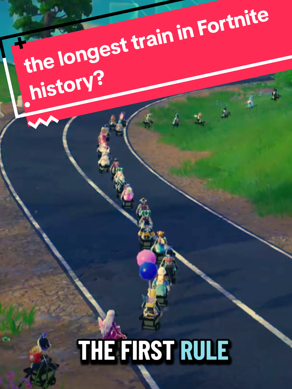Tickets non-refundable, vibes immaculate. 🚂👯‍♀️👯‍♀️👯‍♀️ Do you think this is the longest train ever made in Fortnite? #fortnite #GamerGirl #fortnitefriends #train #funny 