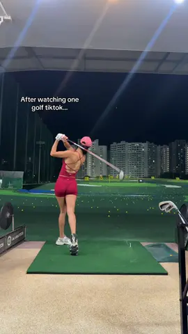 So satisfying to figure out how to shallow the club and get the feel of weight transfer 🥹 #golftok #golfgirl #golfswing #golftiktok 