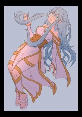 If you see this, your favorite color is 🩵 . . . #wistoriaofwandsandswords #elfaria #animefanart #digitalillustrator #digitalart