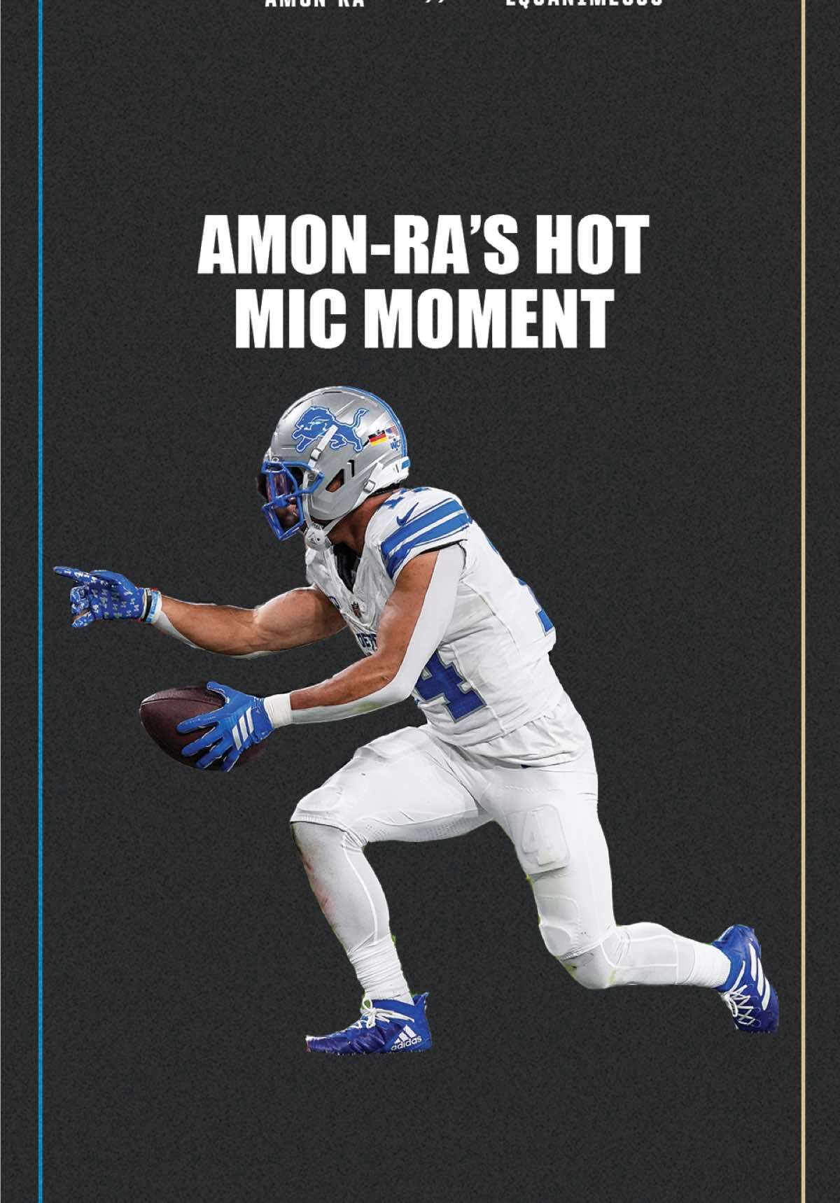 Breaking down Amon-Ra St. Brown’s hot mic moment with David Montgomery 🤣 #nfl #football 