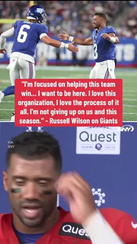 #RussellWilson says he does not want to be traded from the #Giants after being benched for rookie QB #JaxsonDart after an 0-3 start. (via @SNY) #nfl #football 