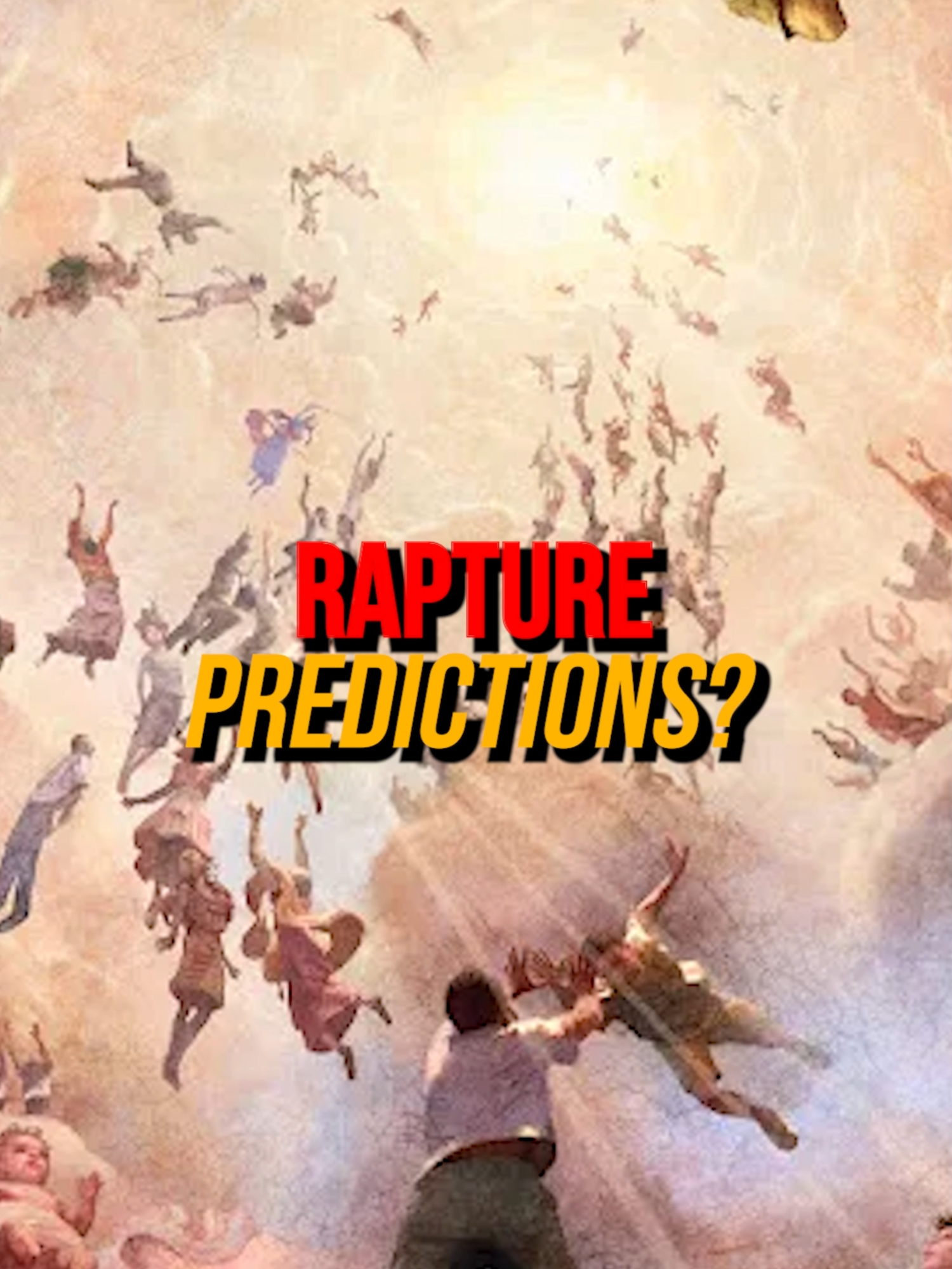 So… The Rapture Didn’t Happen Yesterday Christians seriously need to stop falling for rapture predictions. What do the Scriptures say? Matthew 24:36: But about that day and hour no one knows, not even the angels of heaven, nor the Son, but the Father alone. Matthew 24:42 - Therefore be on the alert, for you do not know which day your Lord is coming. Parable of the Ten Virgins Matthew 25:10-13 - 