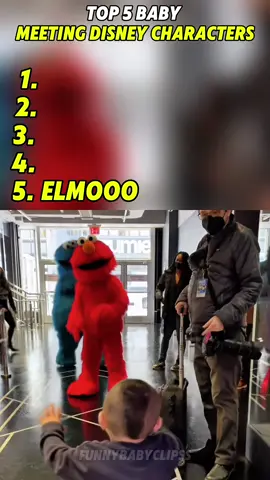 Top 5 Baby Meeting Disney Characters ✨ | The # 1 is too funny 😭 | #cute#disneyland#disney#babiesoftiktok#fyp 