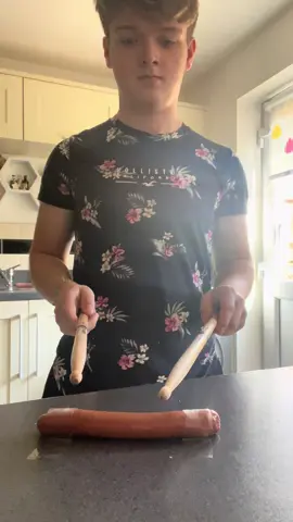 Drumming on random things Day 1 #drumsticks #drumming #hotdog #sausage #drummer @ProMark Drumsticks 