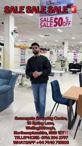 SALE SALE SALE 🚨 Swansgate Shopping Centre, 18 Spring Lane,  Wellingborough,  Northamptonshire, NN8 1EY‼️ TELLEPHONE- 0116 296 3797 WHATSAPP +44 7440 715508 #furniture #fyp #wellingborough #furnitureoutlet #sale 